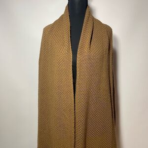Large Cozy Tan Knit Scarf